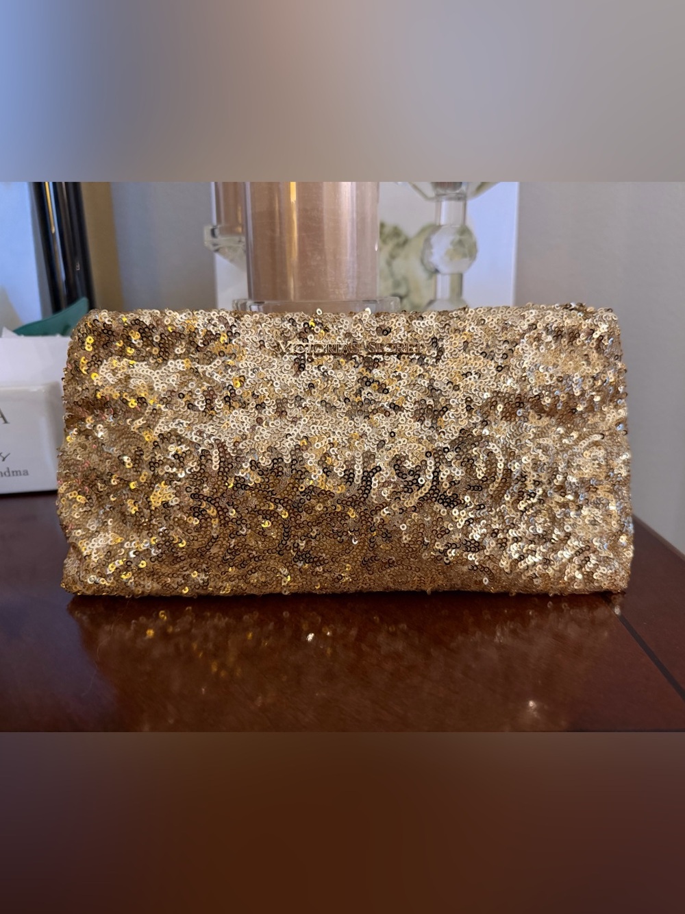 Victoria's Secret Gold Sequin Clutch